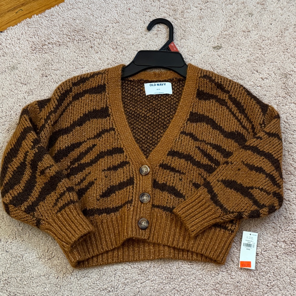 Old Navy Brown and Black Sweater